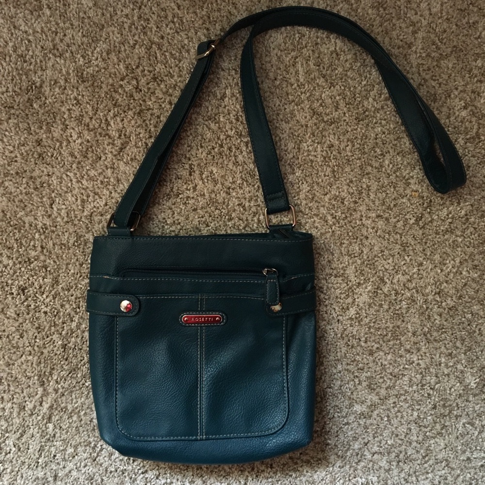 Blue cross shoulder bag